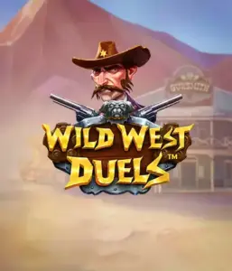  Step into the rugged world of "Wild West Duels" by Pragmatic Play, featuring a hardened gunslinger ready for a showdown. The image displays a resolute cowboy with crossed pistols, framed by a dusty Western town. His focused expression and detailed attire highlight the theme of the Old West. The game's title is prominently featured in a striking font, enhancing the action-packed theme. 