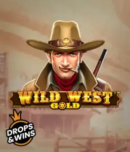  See the bold sheriff of "Wild West Gold," a popular slot game by Pragmatic Play. The image shows a stern-faced sheriff with a sheriff’s badge, framed by a sun-baked Old West town backdrop. The game's title is boldly featured in a rustic font, complementing the Wild West adventure theme. 