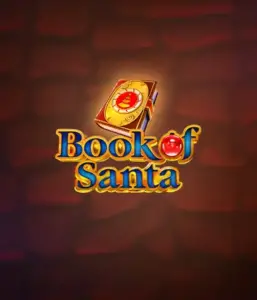 Immerse yourself in the joyous spirit with the Book of Santa game by Endorphina, showcasing an intricately designed golden book decorated with Santa's iconic symbol. This image evokes the charm and joy of Christmas, set against a warm red background. Ideal for those who love Christmas-themed slots, offering a delightful gaming experience. 